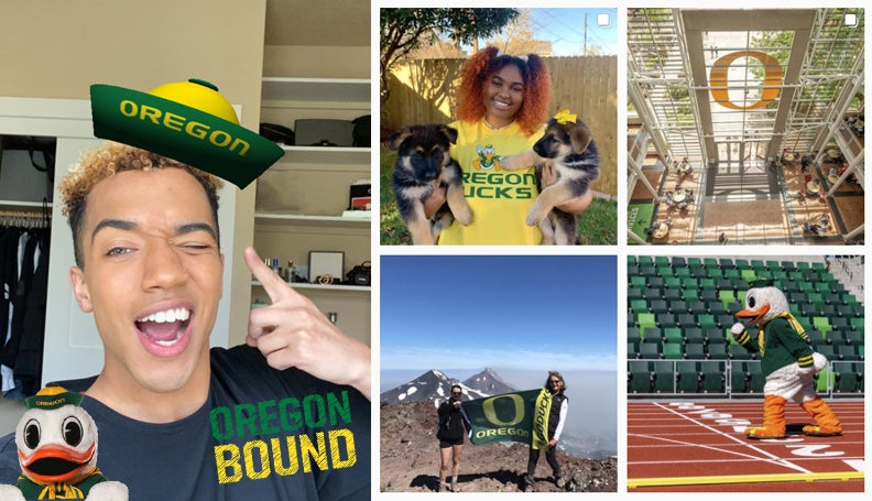 Collage of scenes from UO social media sources.